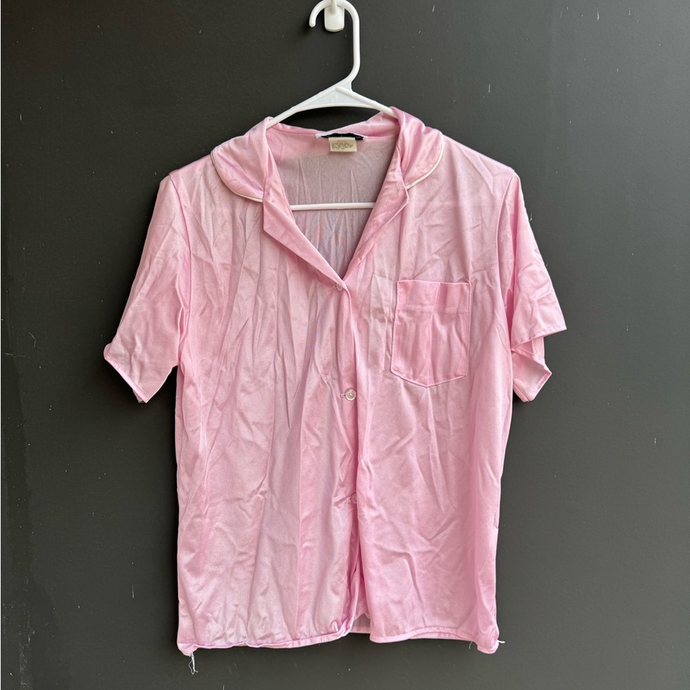 Vintage nylon Lady Ronte pajama top size M
